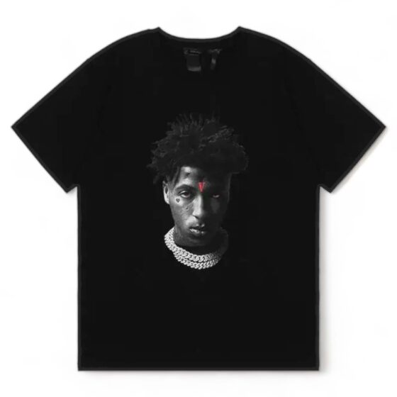 Vlone x NBA YoungBoy T-Shirt featuring bold graphics and a relaxed fit, perfect for casual streetwear style.