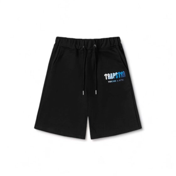 TRAPSTAR black ice flavours short set featuring a stylish t-shirt and shorts in soft chenille fabric.