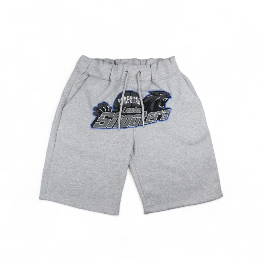 Trapstar Shooters shorts set featuring a matching t-shirt and shorts in a casual style, perfect for summer wear.