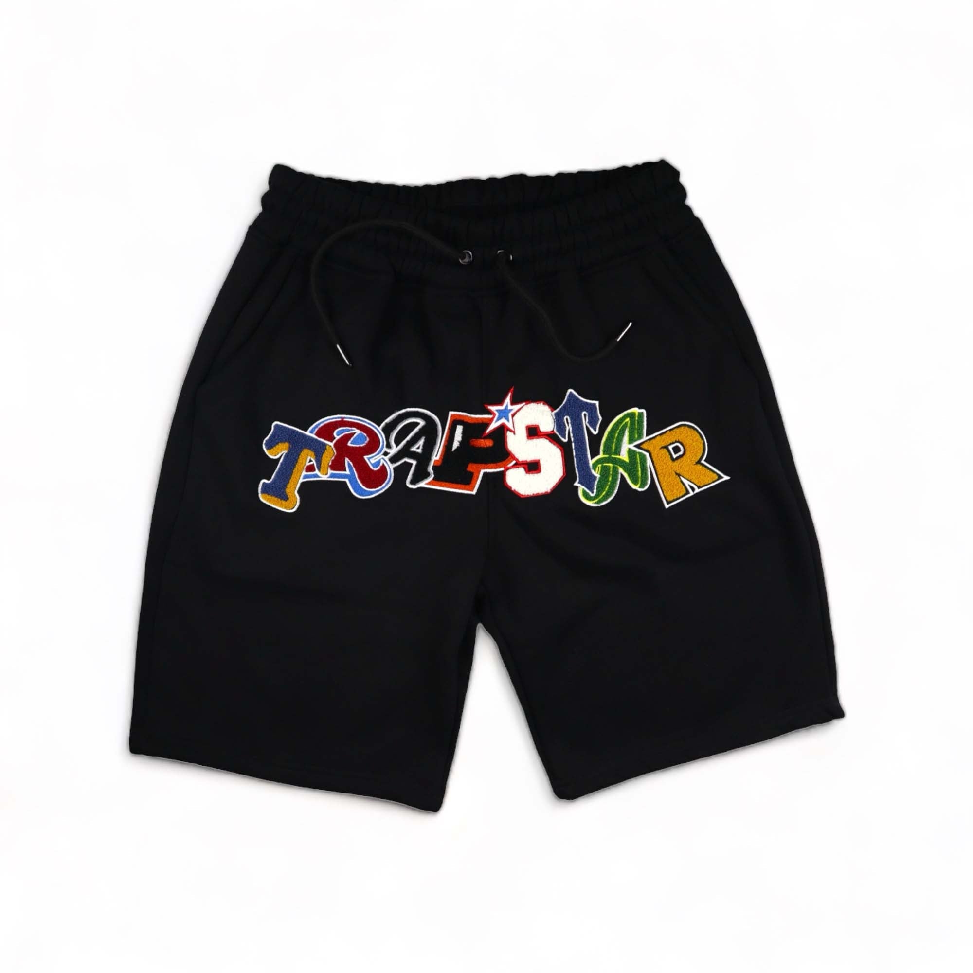 TRAPSTAR Wildcard chenille shorts set featuring a matching t-shirt and shorts in a stylish design.