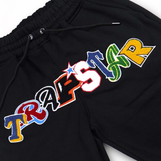 TRAPSTAR Wildcard Chenille shorts set featuring a stylish t-shirt and comfortable shorts in a vibrant design.