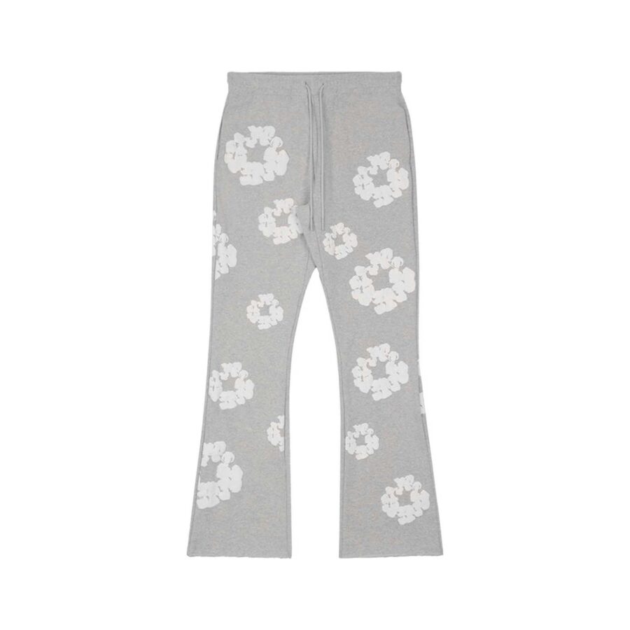 Gray READYMADE x DENIM TEARS sweatpants featuring a relaxed fit and stylish design by Central.