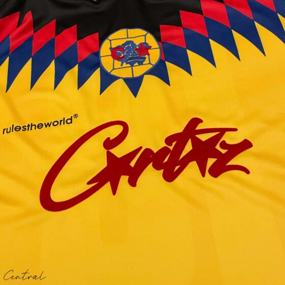 Corteiz Club RTW football jersey t-shirt in vibrant colors, featuring logo and sporty design for active wear.
