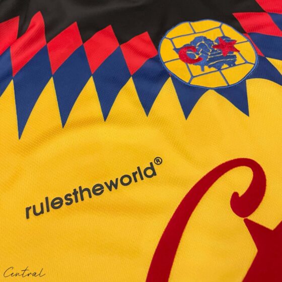 Corteiz Club RTW football jersey t-shirt in black featuring a crew neck and logo graphic on the front.
