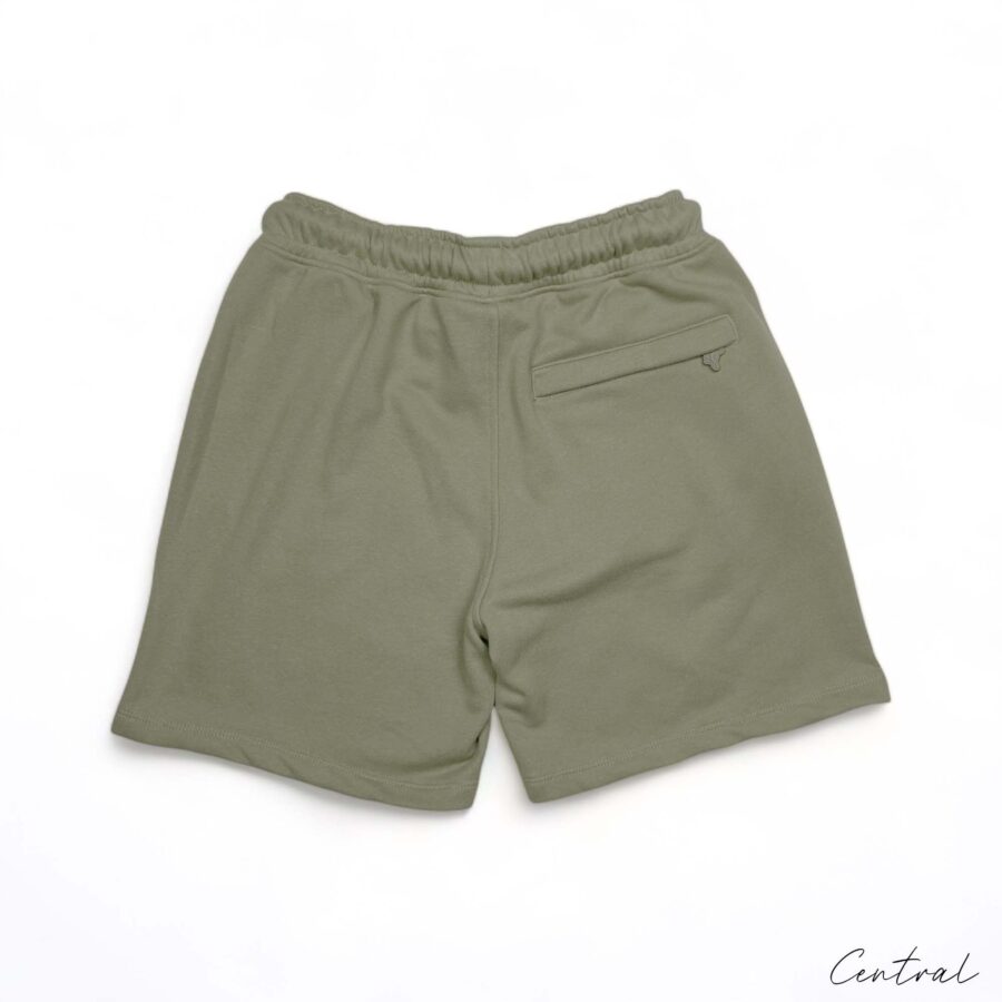 Green Syna World short set featuring a t-shirt and shorts by Central, displayed on a neutral background.