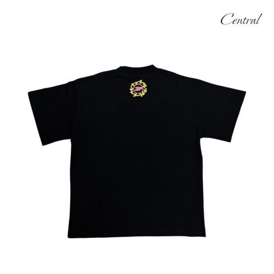 Broken Planet Gird T-Shirt in black featuring a unique graphic print, short sleeves, and a comfortable fit.