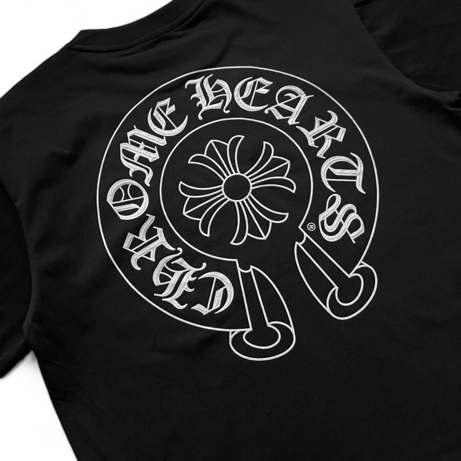Chrome Hearts Horse Shoe Logo T-shirt featuring a bold logo design on soft fabric in a classic fit.