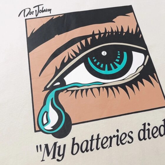Gallery Dept Dead Batteries Tshirt – Antique White
