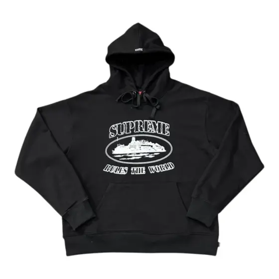 upreme Corteiz Rules The World Hoodie Black