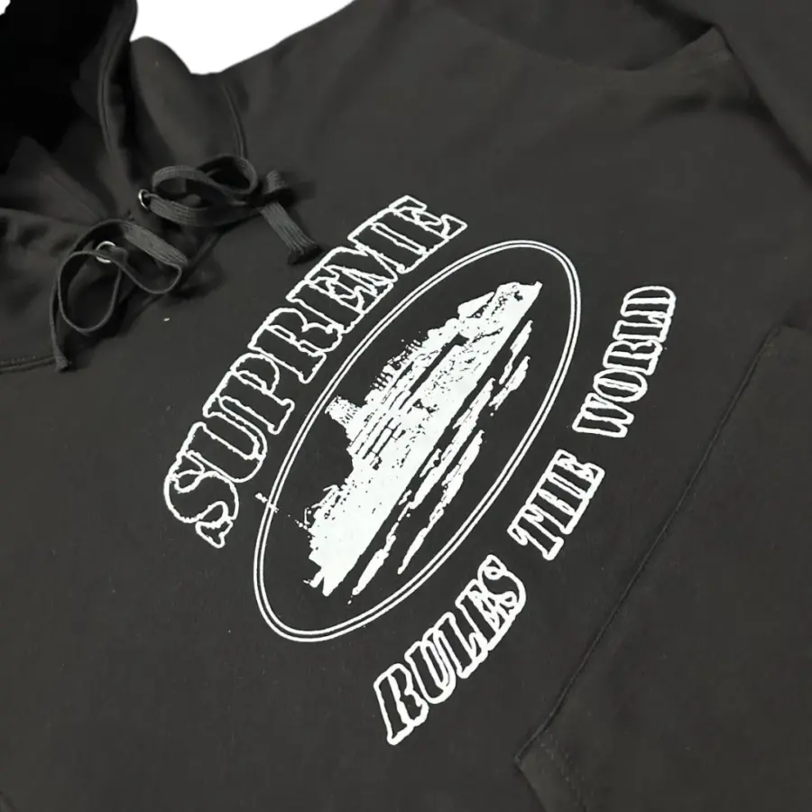 upreme Corteiz Rules The World Hoodie Black