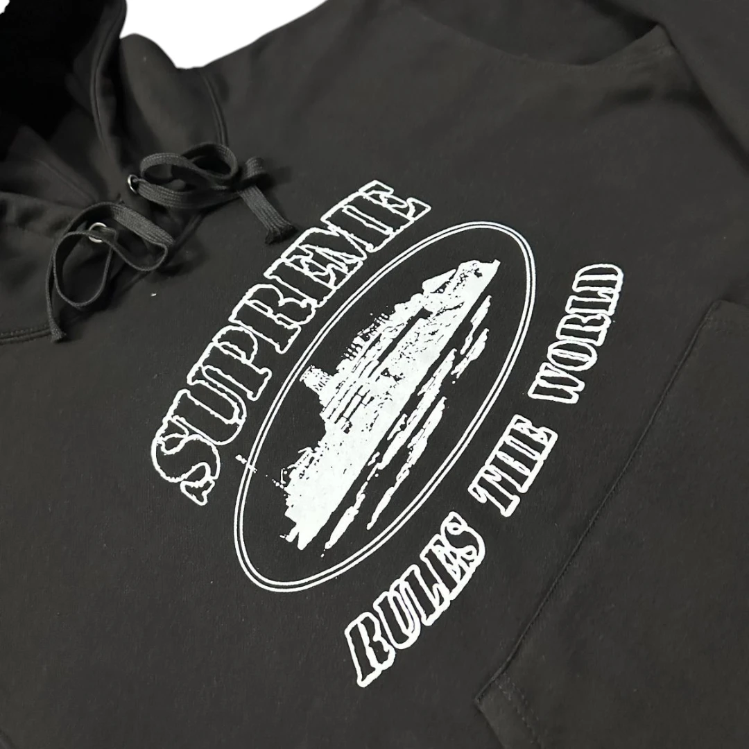 upreme Corteiz Rules The World Hoodie Black