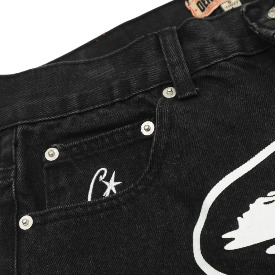 Corteiz Alcatraz Denim Shorts