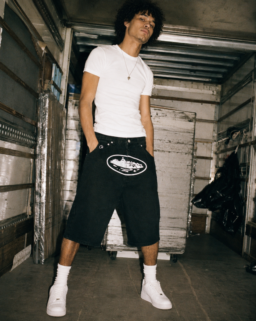 Corteiz Alcatraz Denim Shorts