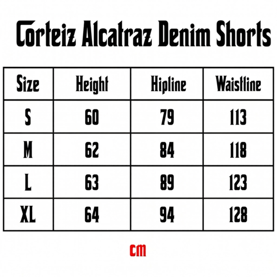Corteiz Alcatraz Denim Shorts