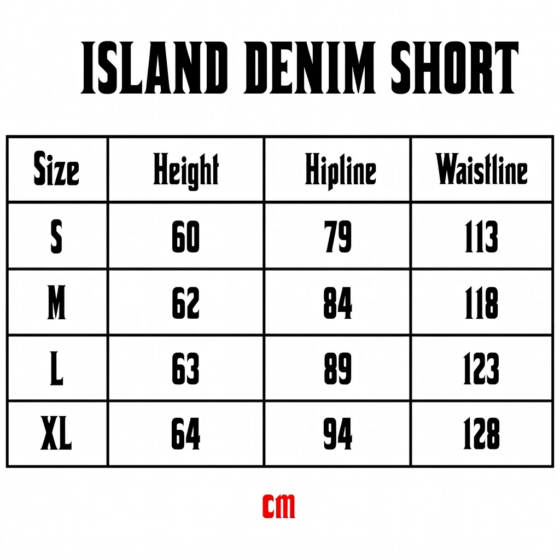 ISLAND DENIM SHORT [STONEWASH]