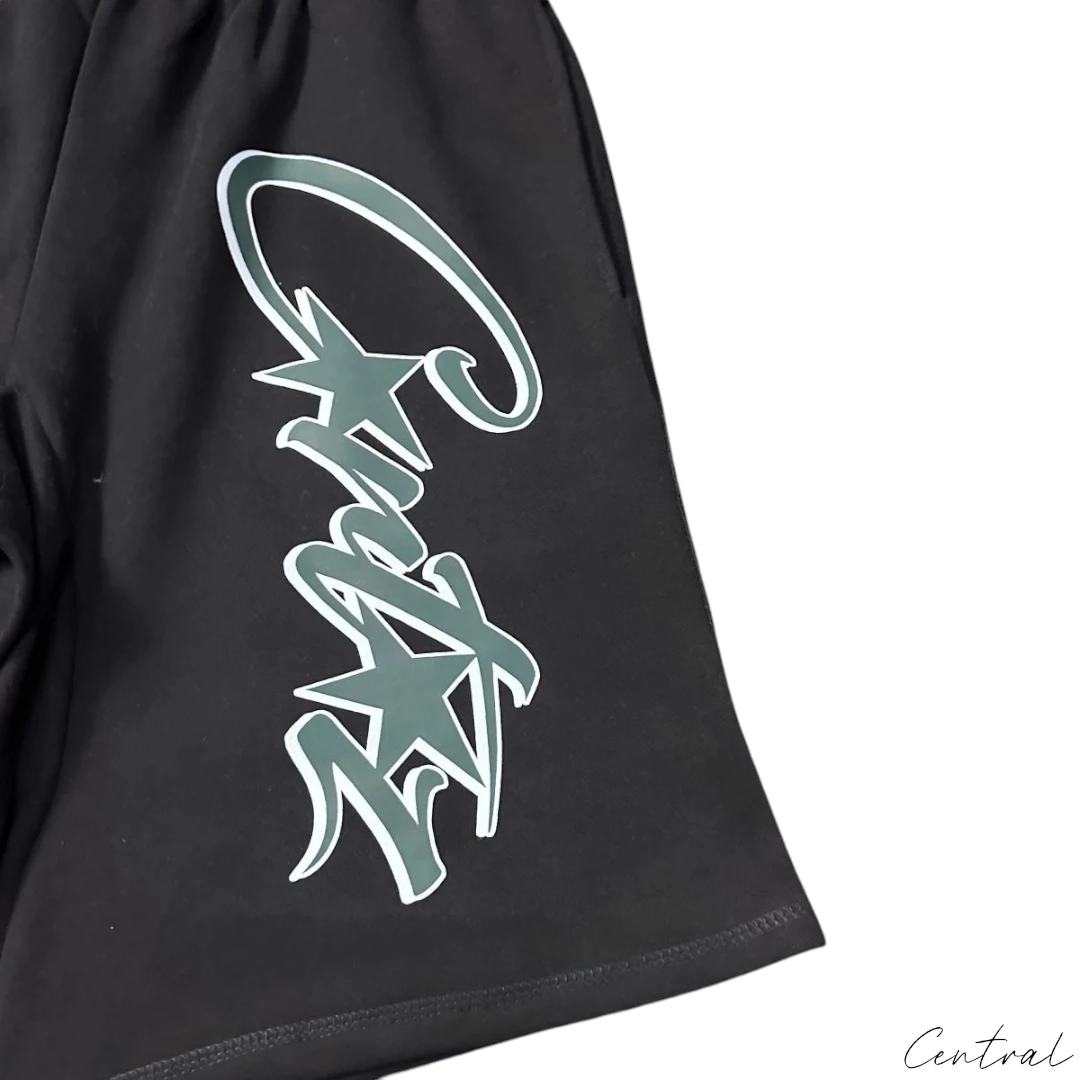 Corteiz Allstarz Shorts - Black/Green