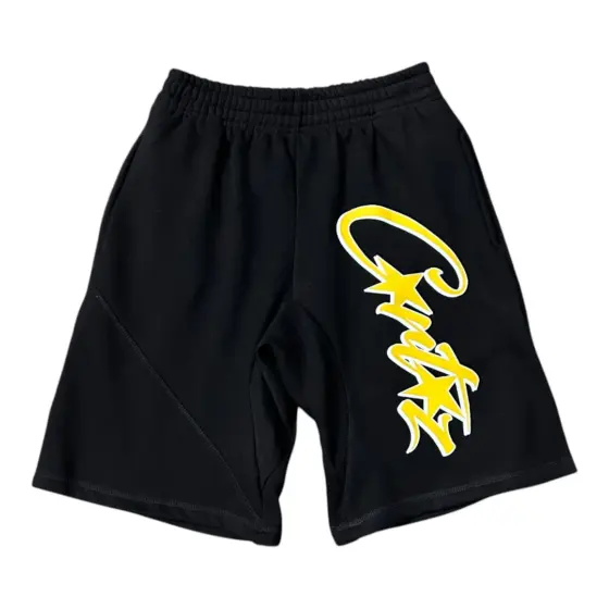 Corteiz Allstarz Shorts - Black/Yellow