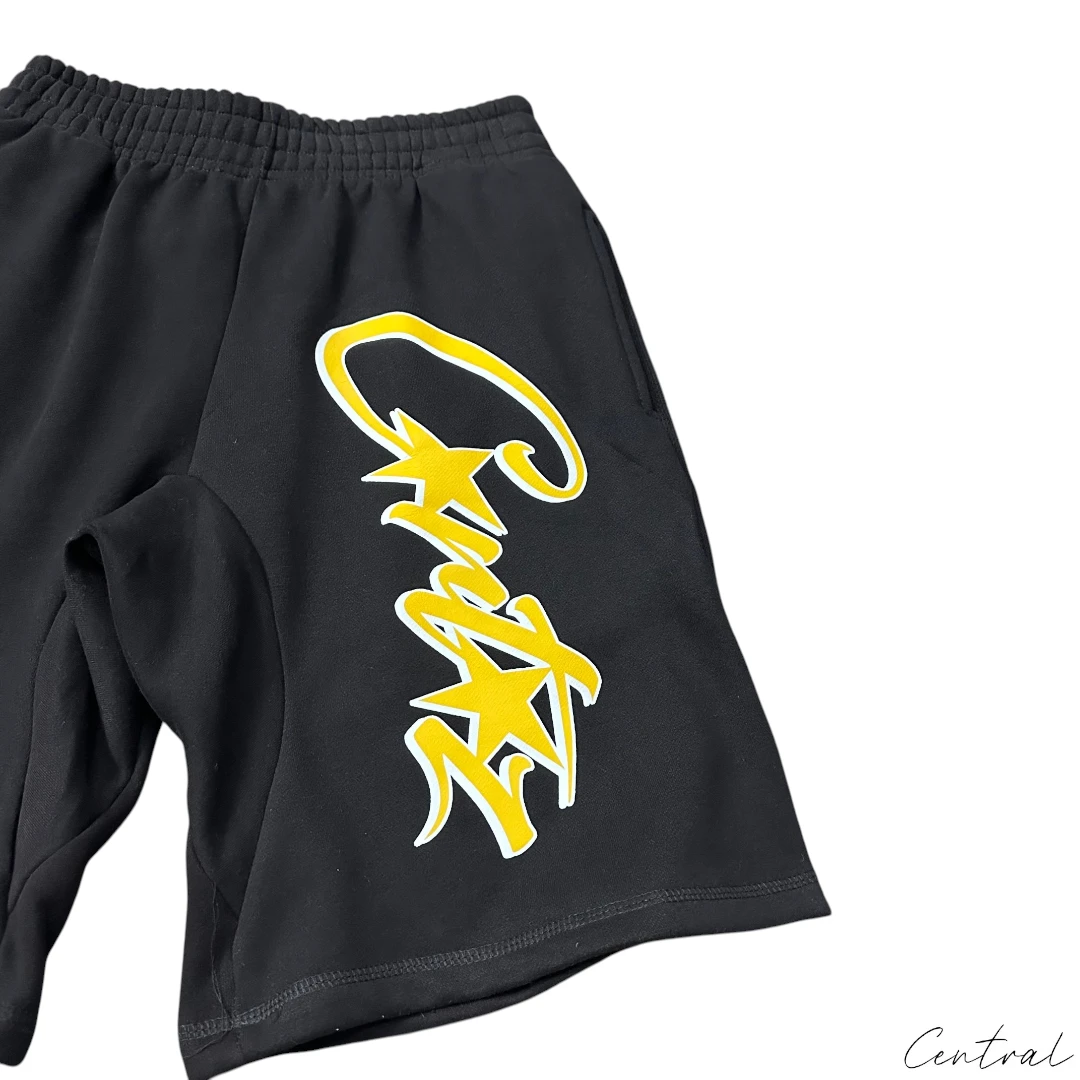 Corteiz Allstarz Shorts - Black/Yellow