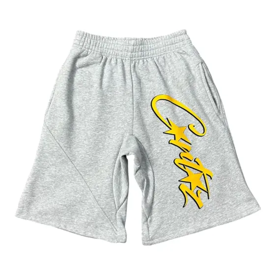 Corteiz Allstarz Shorts - Gray/Yellow