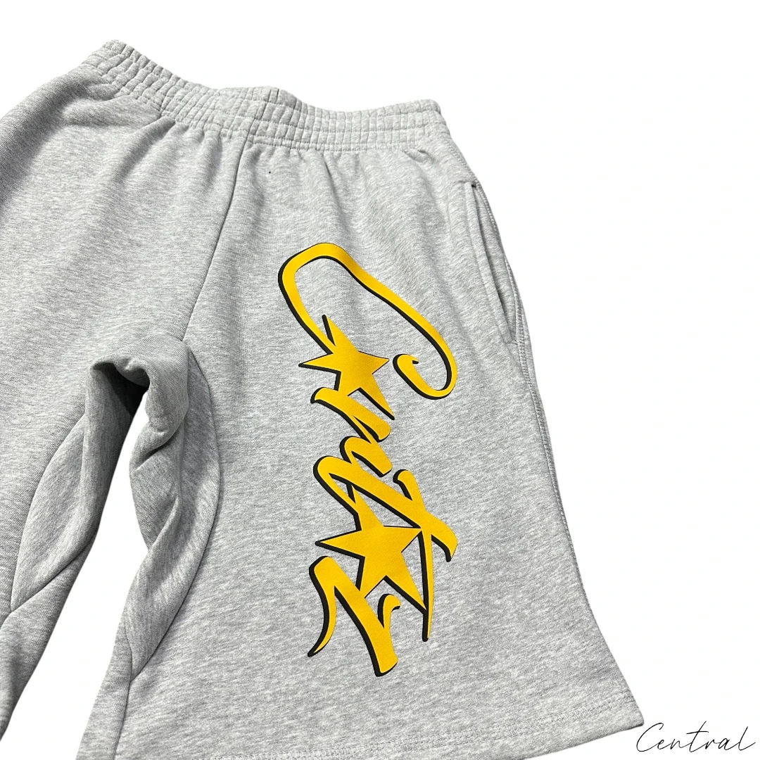Corteiz Allstarz Shorts - Gray/Yellow