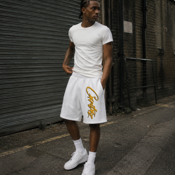 Corteiz Allstarz Shorts - White/Yellow