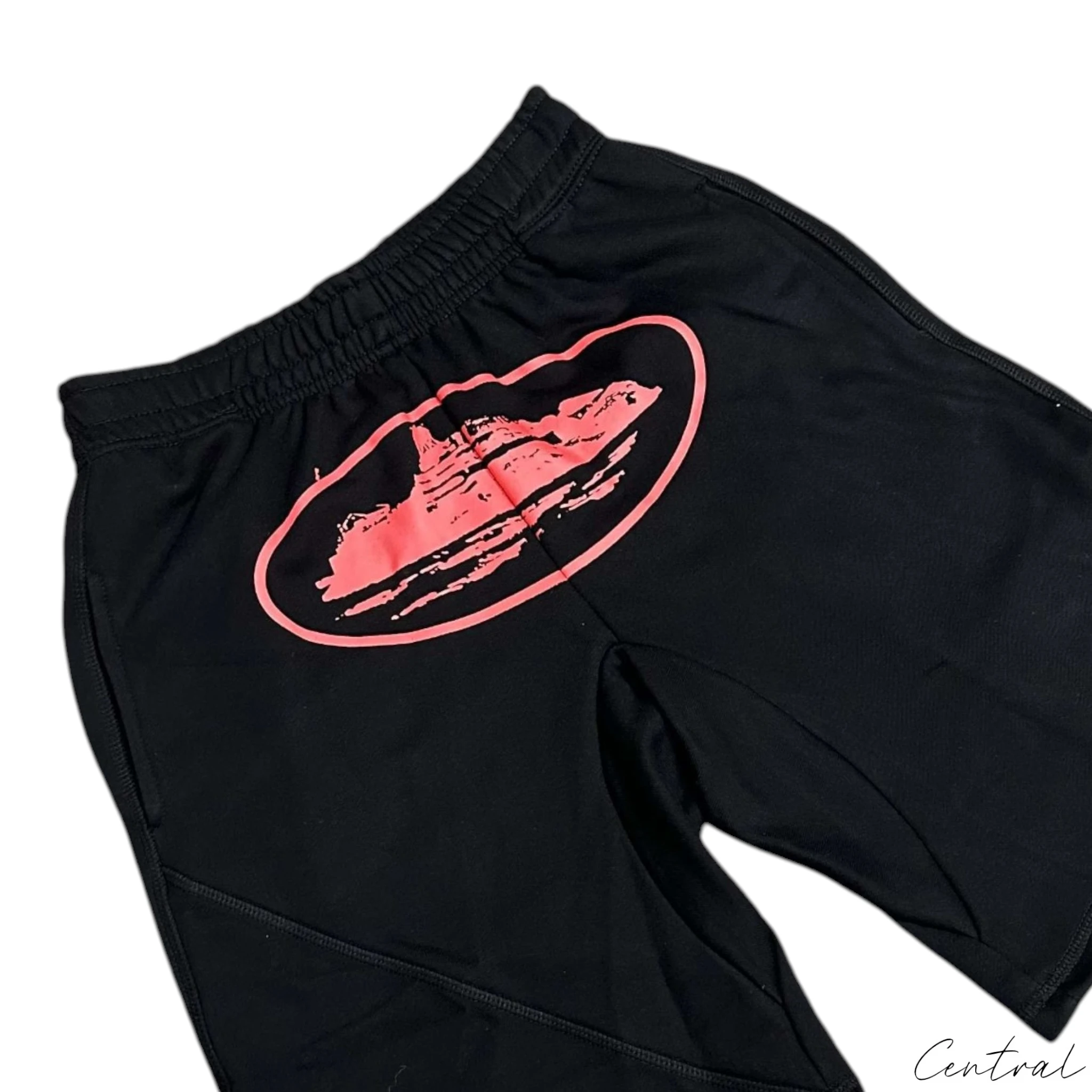 Corteiz Alcatraz Shorts Black/Red