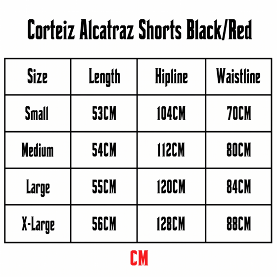Corteiz Alcatraz Shorts Black/Red