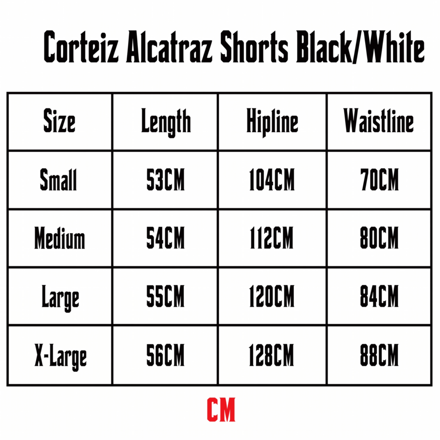 Corteiz Alcatraz Shorts Black/White