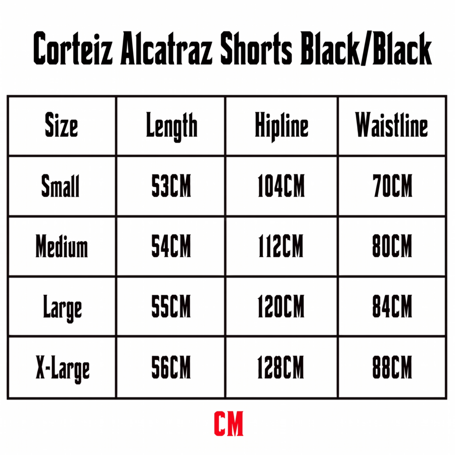 Corteiz Alcatraz Shorts Black/Black