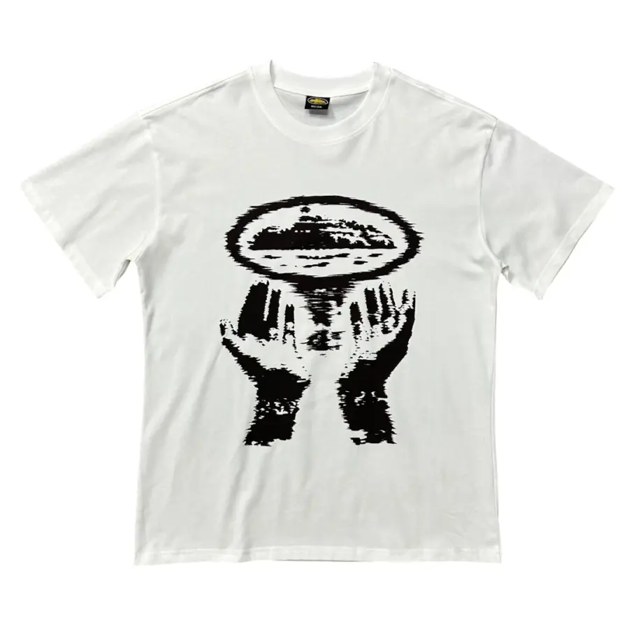 Corteiz Hands Alcatraz T-Shirt – White