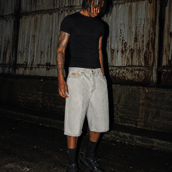 Corteiz C-Star Denim Shorts 'Gray'