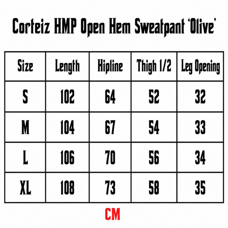 Corteiz HMP Open Hem Sweatpant 'Olive'