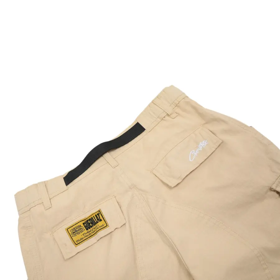 Corteiz Alcatraz Cargo Shorts Beige