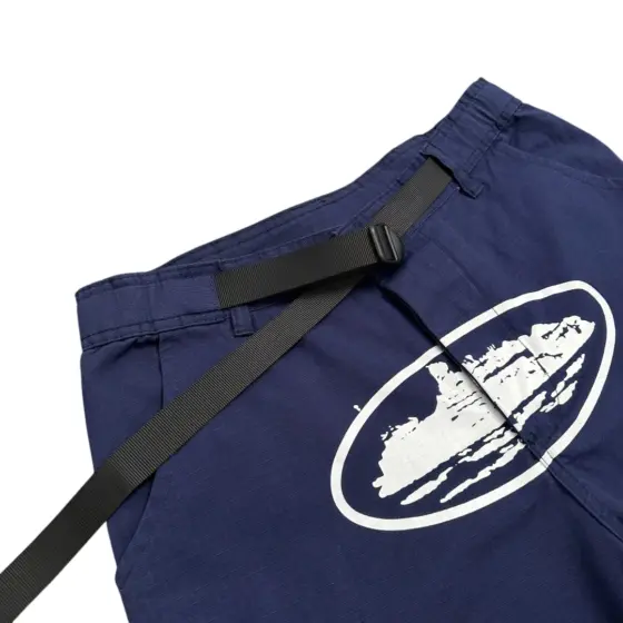 Corteiz Alcatraz Cargo Shorts - Navy