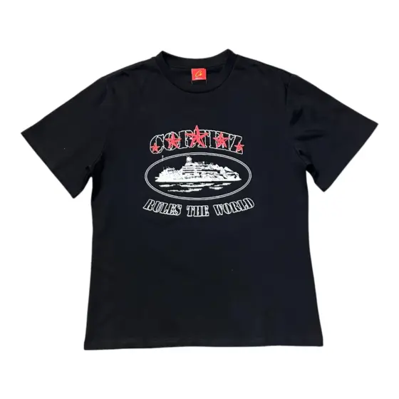 Corteiz 5 Starz Alcatraz Tee Black