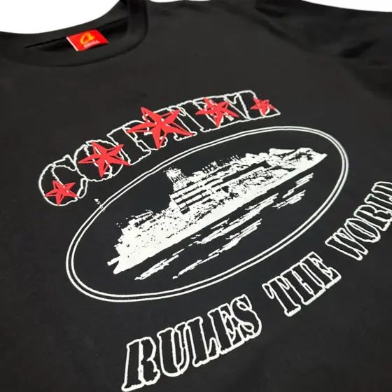 Corteiz 5 Starz Alcatraz Tee Black