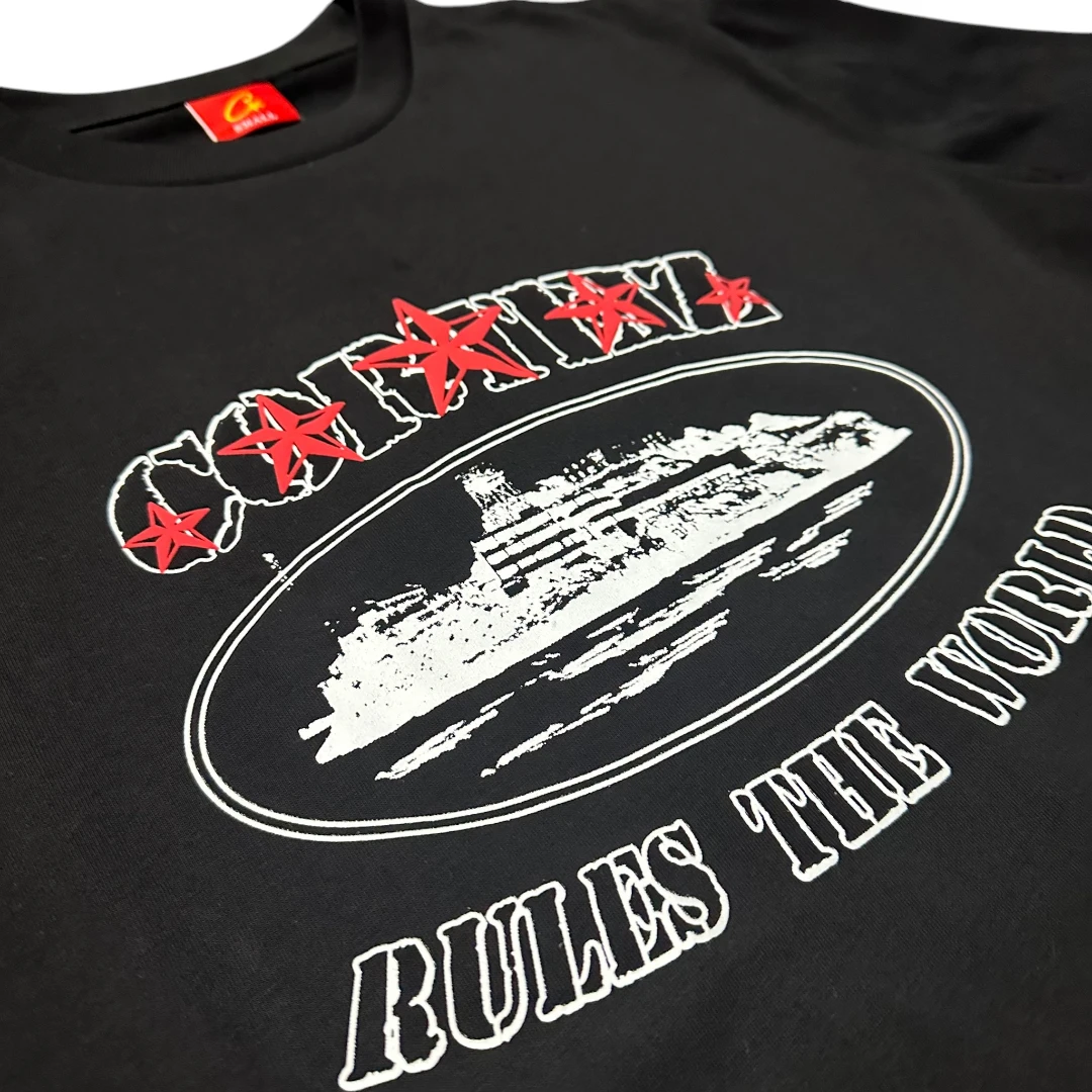 Corteiz 5 Starz Alcatraz Tee Black