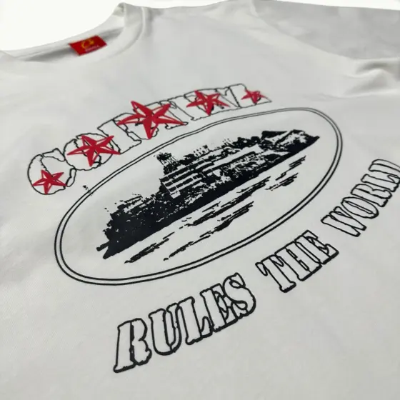 Corteiz RTW Alcatraz 5 Starz T-Shirt – White / Red