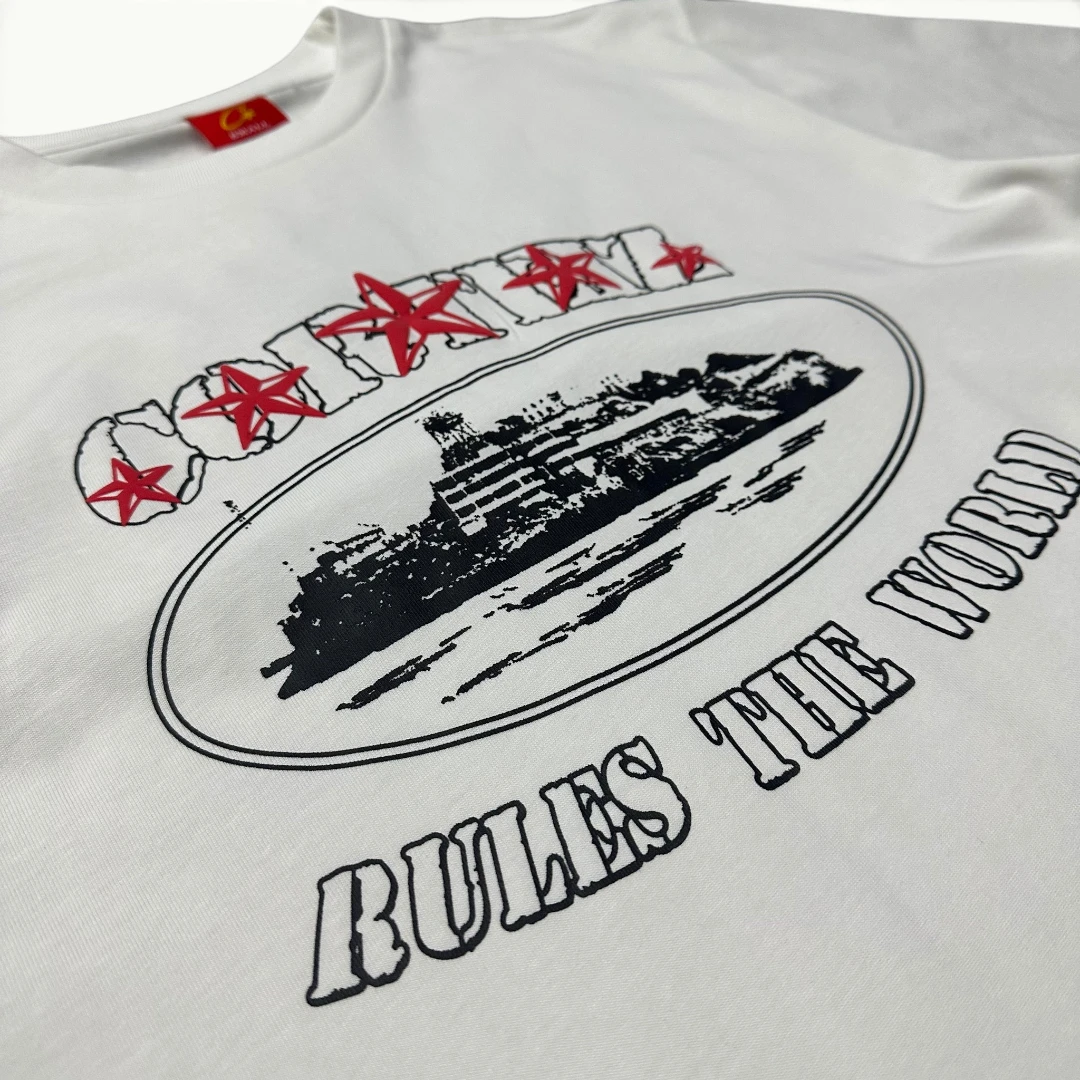 Corteiz RTW Alcatraz 5 Starz T-Shirt – White / Red