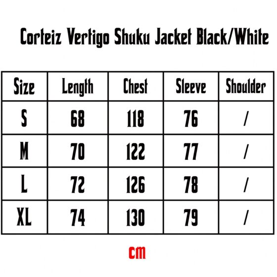 Corteiz Vertigo Shuku Jacket Black/White