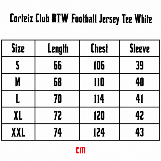 Corteiz Club RTW Football Jersey Tee White