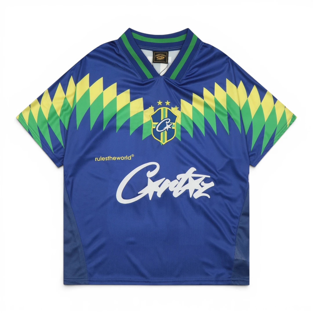 Corteiz RTW Club America Brasil Jersey – Blue