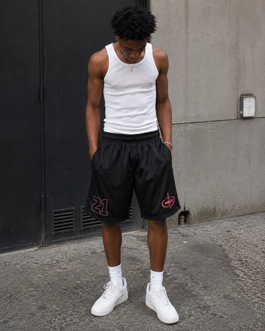 Corteiz x Slaughter Gang 21 Savage Mesh Shorts
