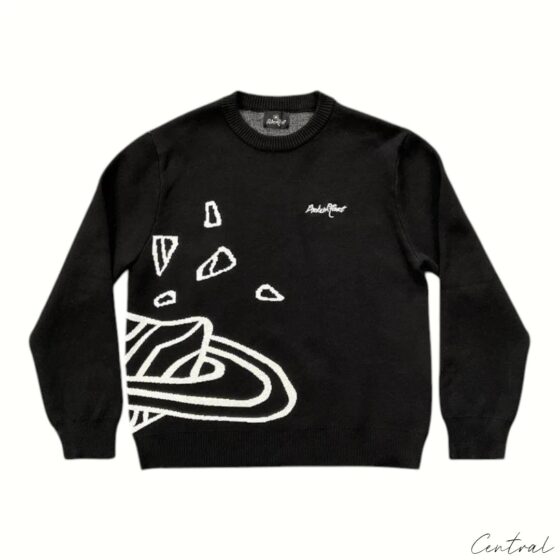 Broken Planet Knit Sweater - Black White