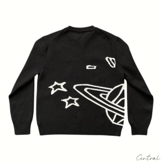 Broken Planet Knit Sweater - Black White