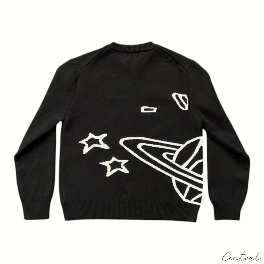 Broken Planet Knit Sweater - Black White