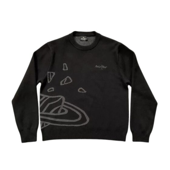 Broken Planet Knit Sweater - Black Grey