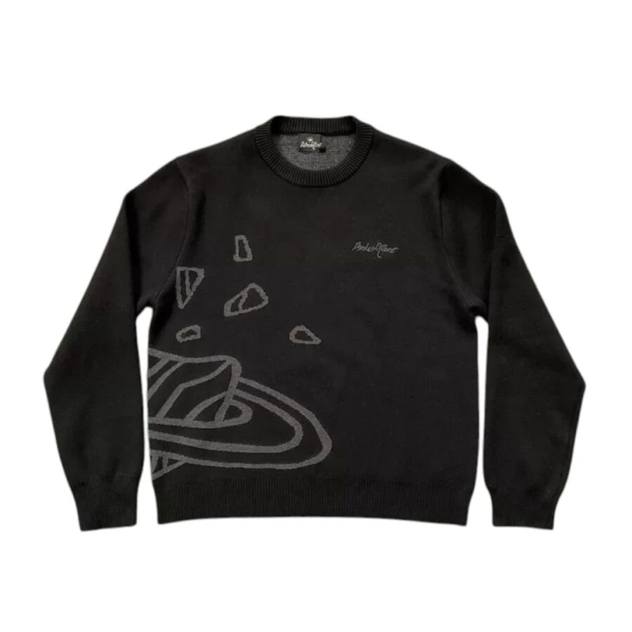 Broken Planet Knit Sweater - Black Grey