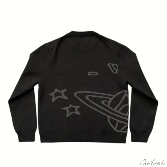 Broken Planet Knit Sweater - Black Grey