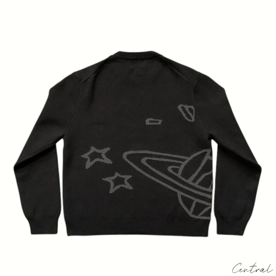 Broken Planet Knit Sweater - Black Grey